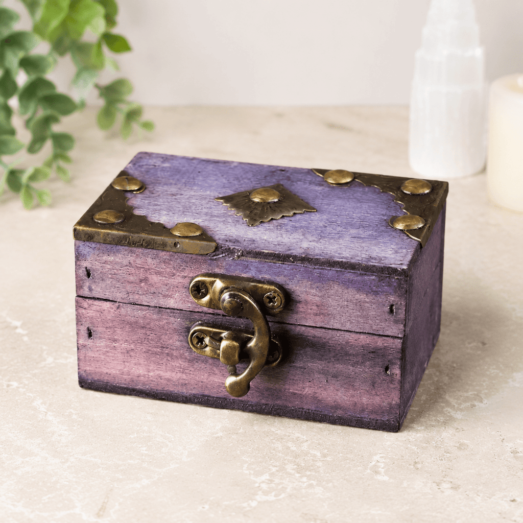 Purple Wooden Treasure Chest