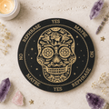 15cm Sugar Skull on Black Pendulum/Divination Board