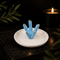 Blue & White Crystal Ring Holder