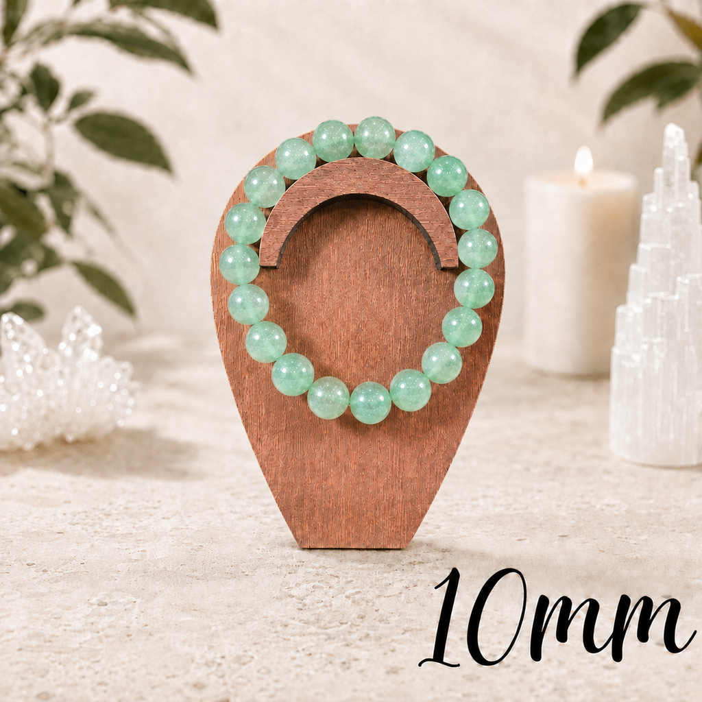 10mm Green Strawberry Quartz Gemstone Bracelet