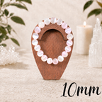 10mm Pink & Yellow Aura Coated Selenite Gemstone Bracelet