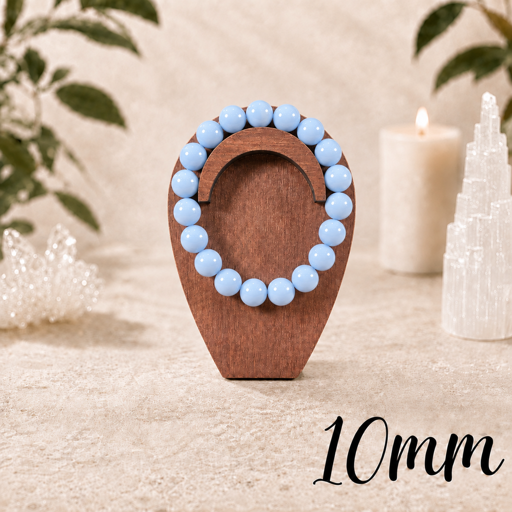 10mm Angelite Stone Gemstone Bracelet