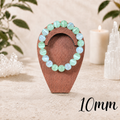 10mm Green & Blue Aura Coated Selenite Gemstone Bracelet