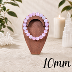 10mm Purple Aura Coated Selenite  Gemstone Bracelet