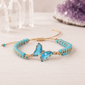 Dyed Howlite Butterfly Adjustable Gemstone Bracelet