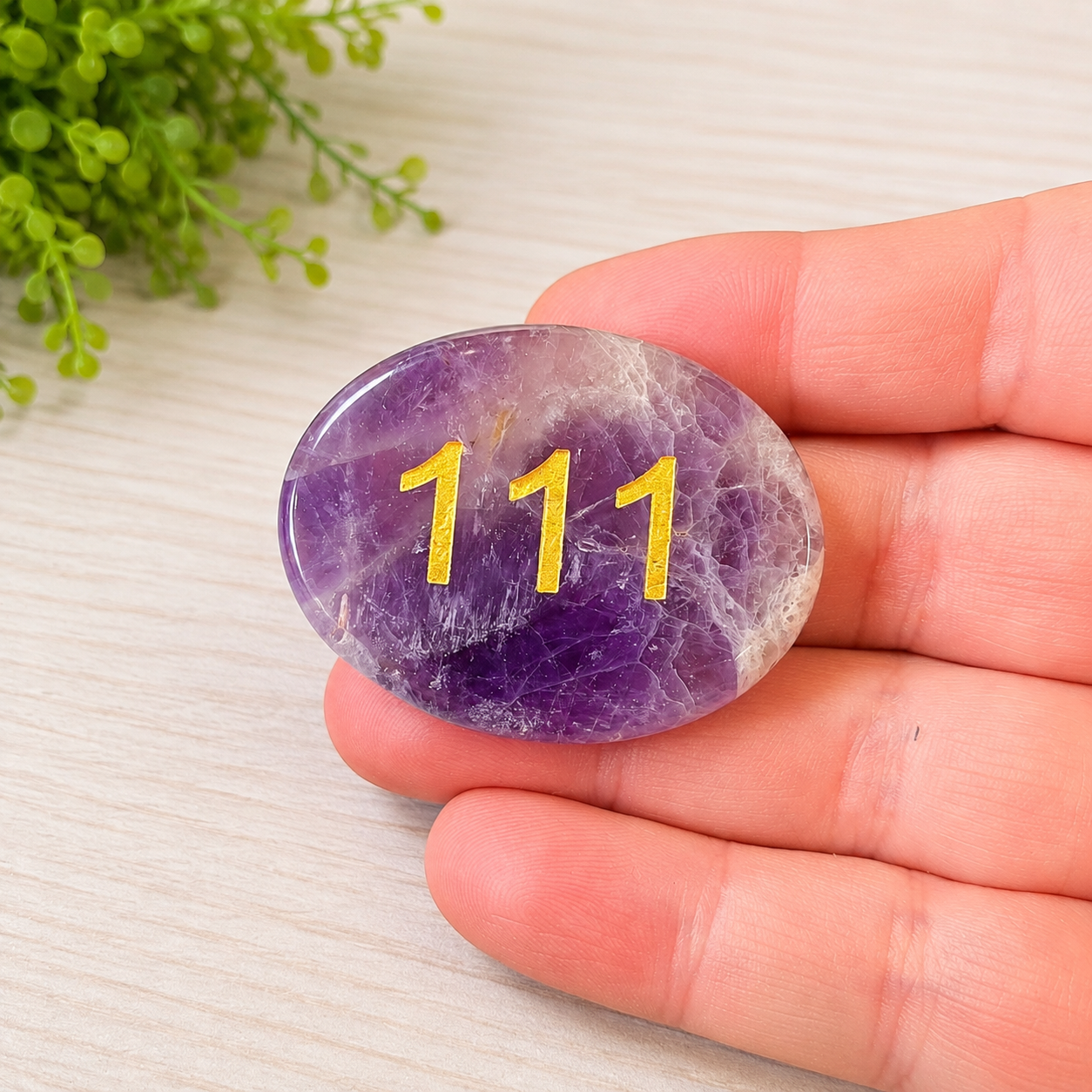 111 Amethyst Angel Number Palm - Manifest Your Dreams