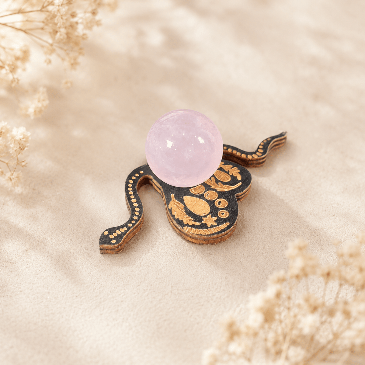 Snake Wooden Sphere Stand