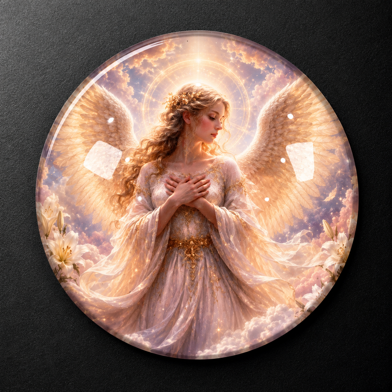 Angel 4cm Glass Magnet