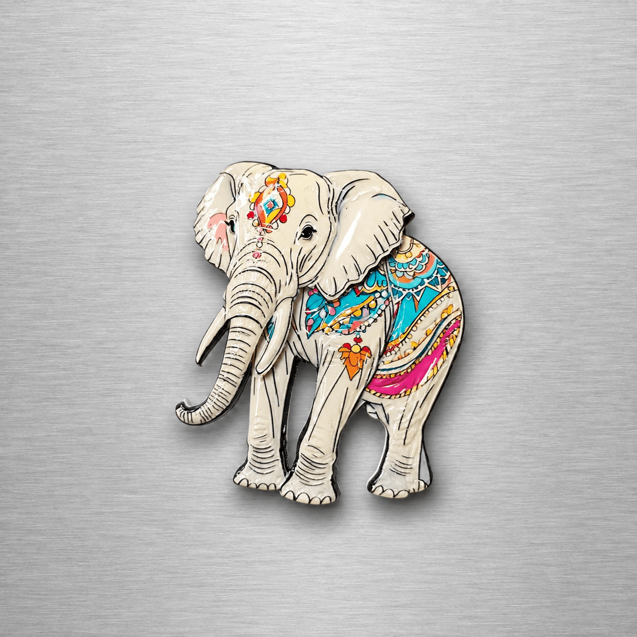 Elephant 8.5cm Ceramic Magnet Style 1