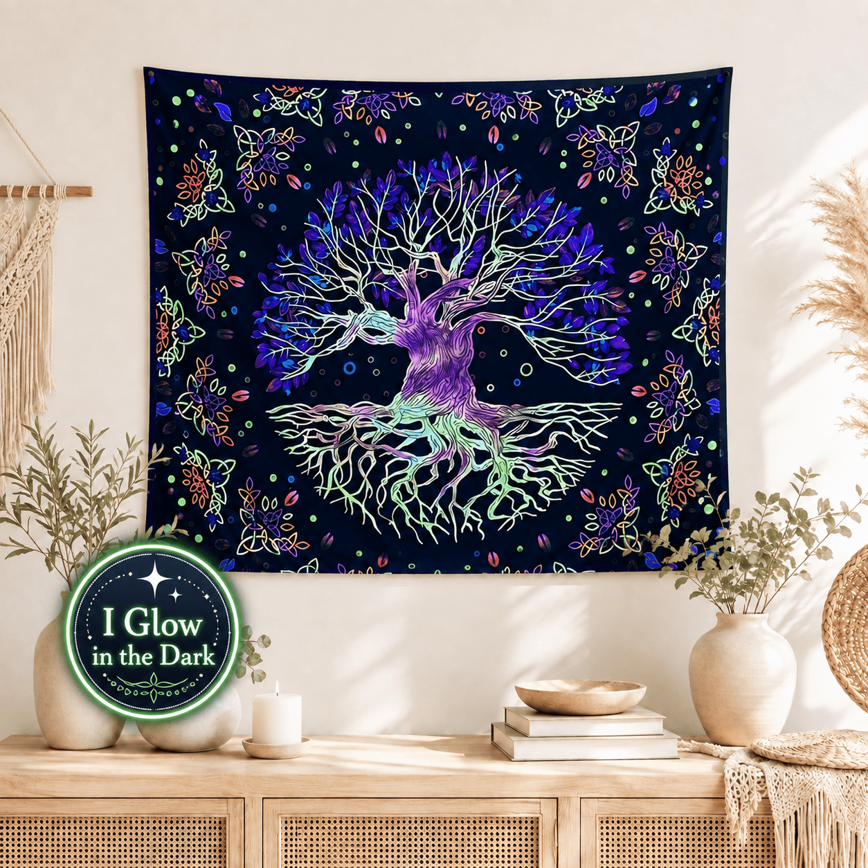 Glow in the Dark Tree of Life Wall Hanging