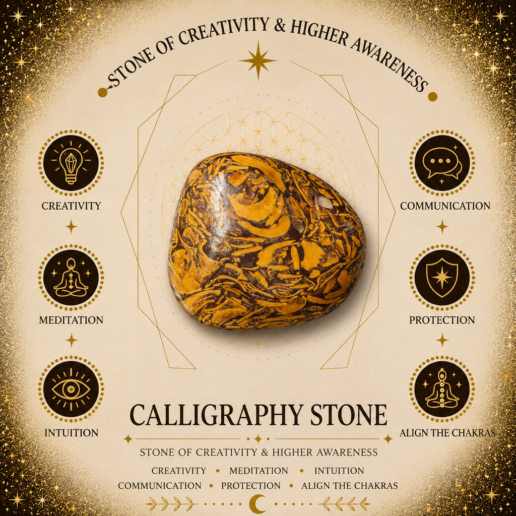 8mm Calligraphy Stone Gemstone Bracelet
