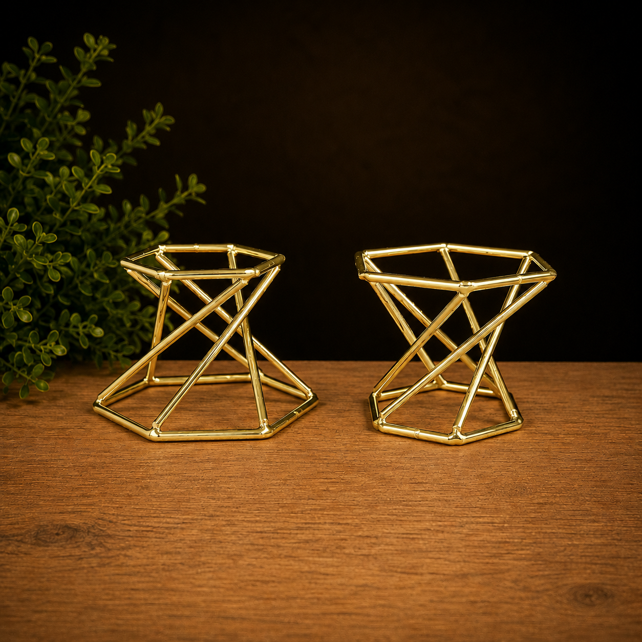 Gold Metal Sphere Stand