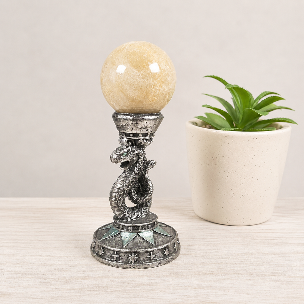Silver Snake Sphere Stand