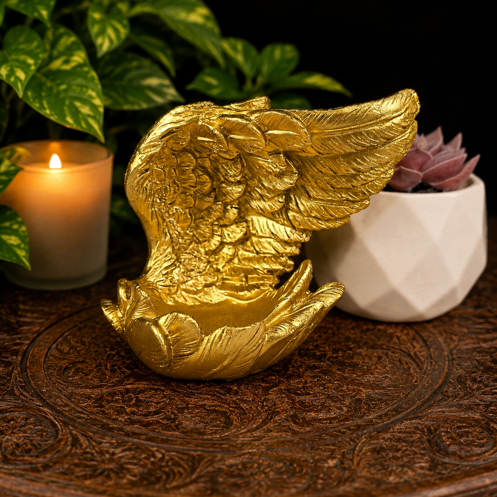 Gold Open Wing Sphere Stand/Trinket Dish