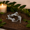 Silver Tiger Metal Sphere Stand