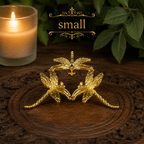 Small Gold Dragonfly Metal Sphere Stand