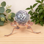 Large Rose Gold Dragonfly Metal Sphere Stand