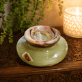 Green Banded Onyx Sphere Stand