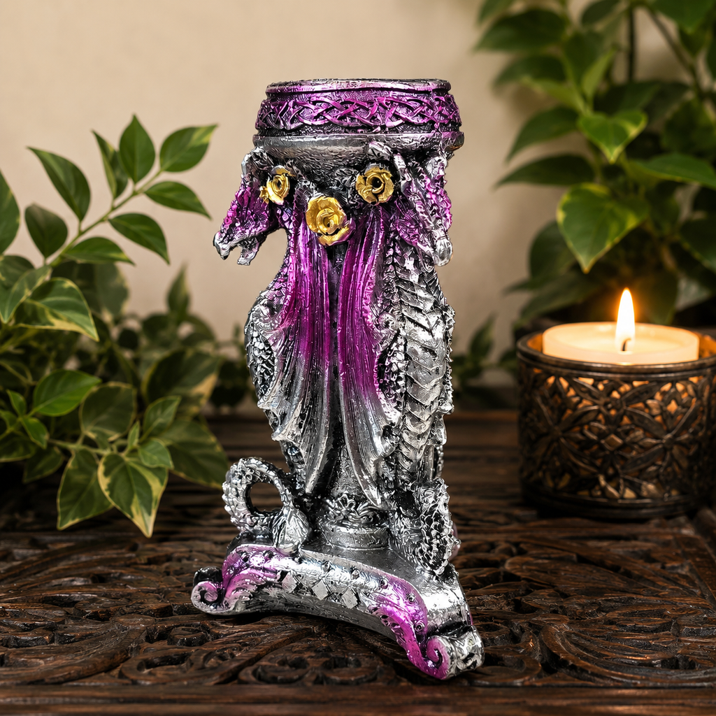 Magenta Triple Dragon Sphere Stand