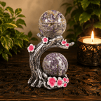 Silver Apple Blossom Sphere Stand