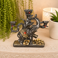 Black & Gold Elephant Triple Sphere Stand