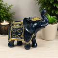 Large Blue Speckled Elephant Sphere Stand