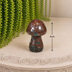 4cm Gemstone Mushroom - Ocean Jasper