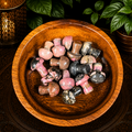 2cm Gemstone Mushroom - Rhodonite