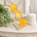 Gold 3 Sphere Tiered Metal Stand