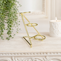 Gold 3 Sphere Tiered Metal Stand