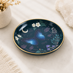 10cm Midnight Moth Ceramic Trinket Dish