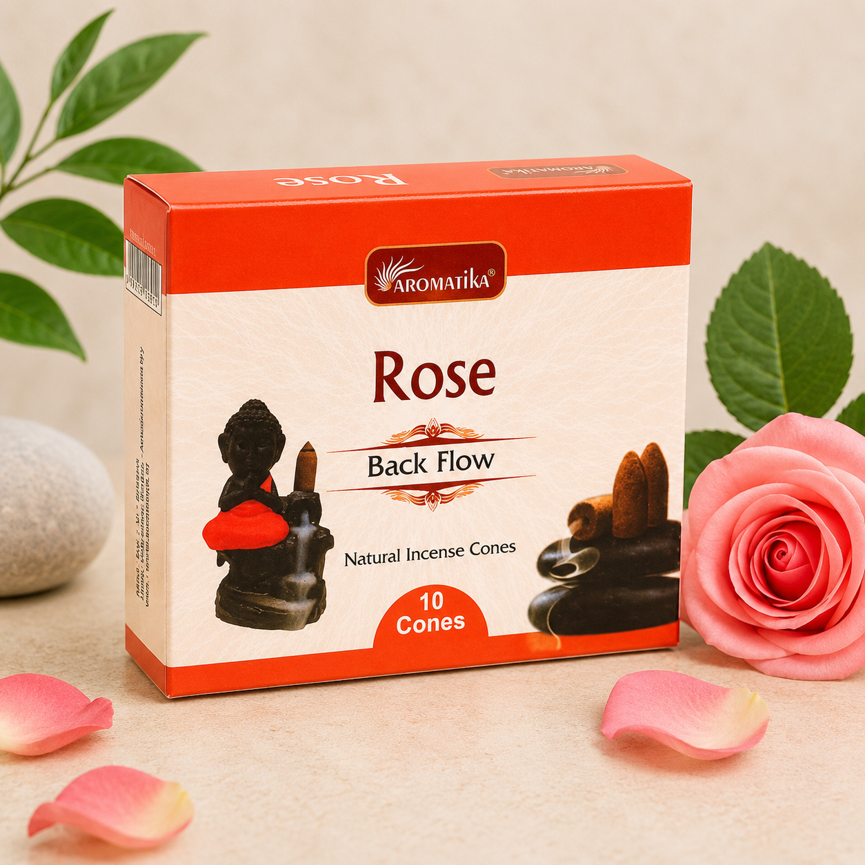 Backflow Aromatika Dhoop Incense Cones - Rose