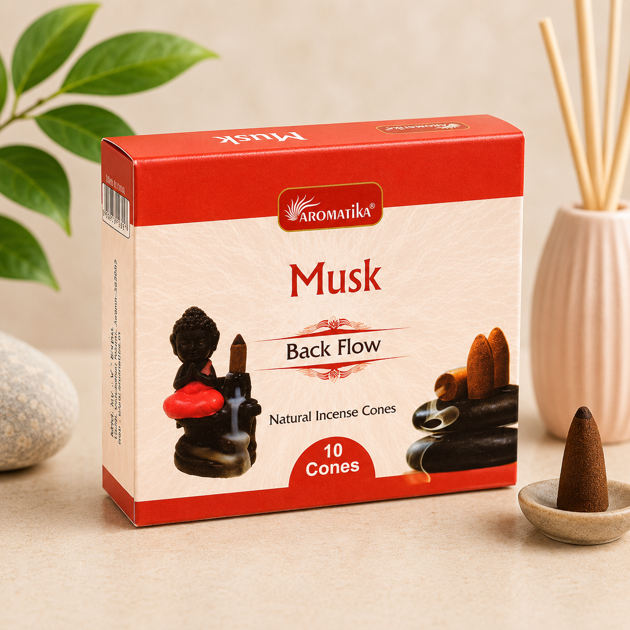 Backflow Aromatika Dhoop Incense Cones - Musk
