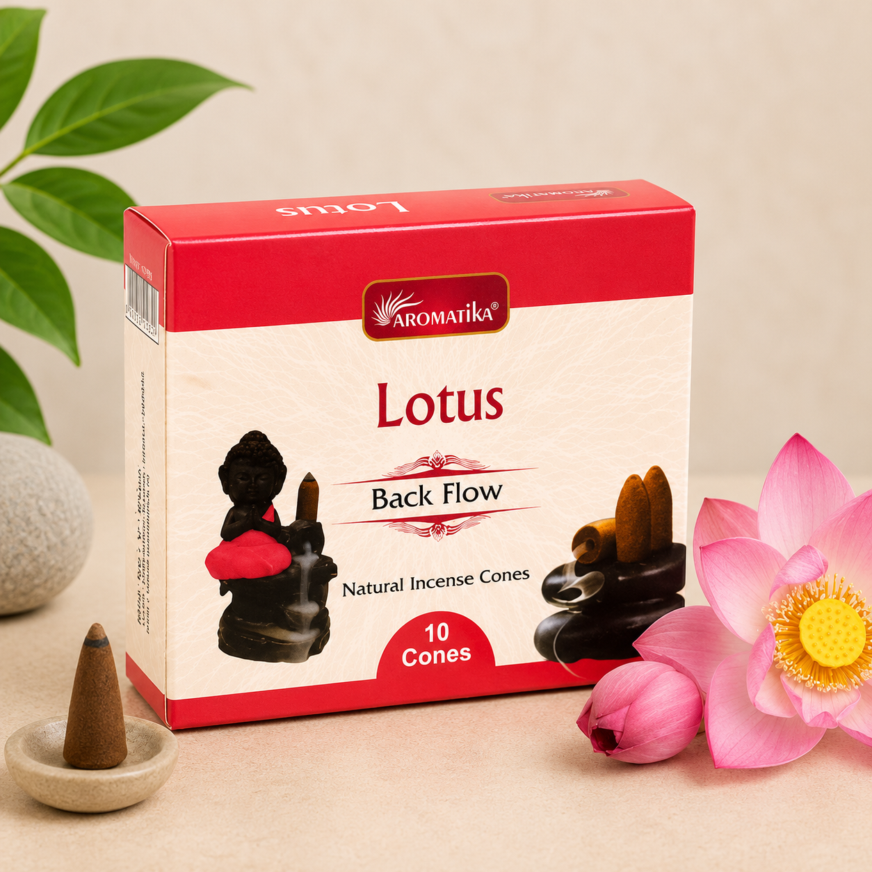 Backflow Aromatika Dhoop Incense Cones - Lotus
