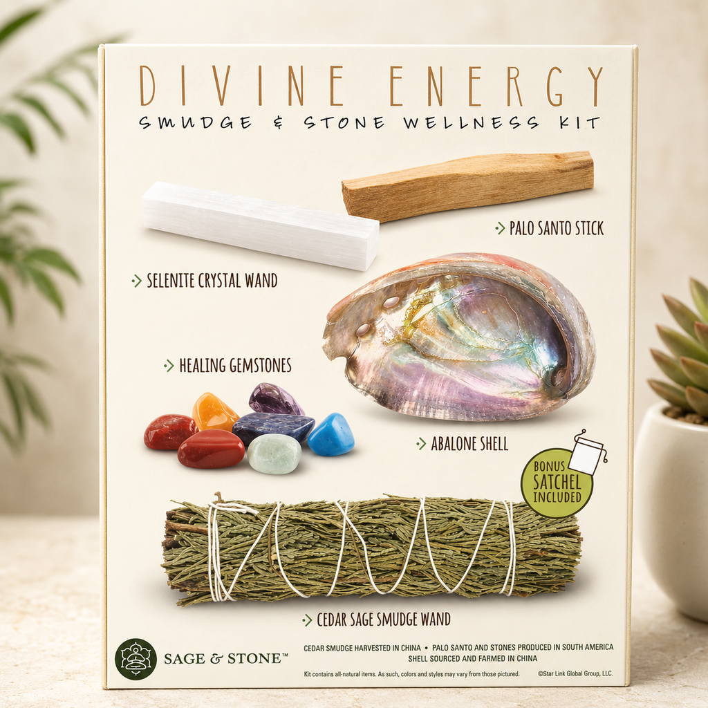 Divine Energy Smudge & Stone Wellness Kit