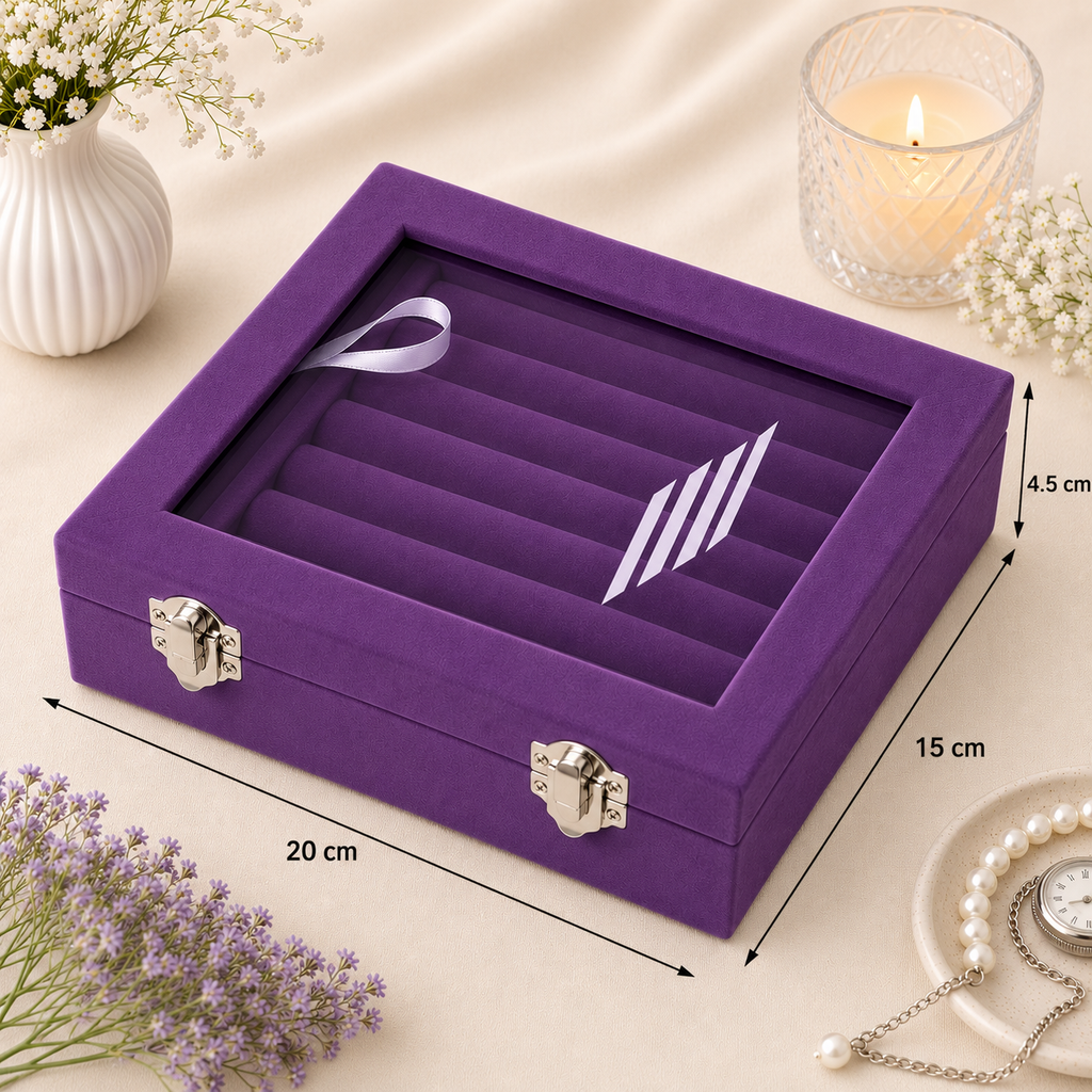 Purple Velvet Ring Box