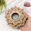 Wooden Lotus White Light LED USB Stand
