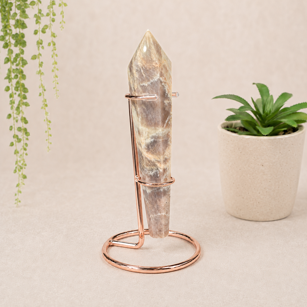 Large Rose Gold Metal Wand Stand