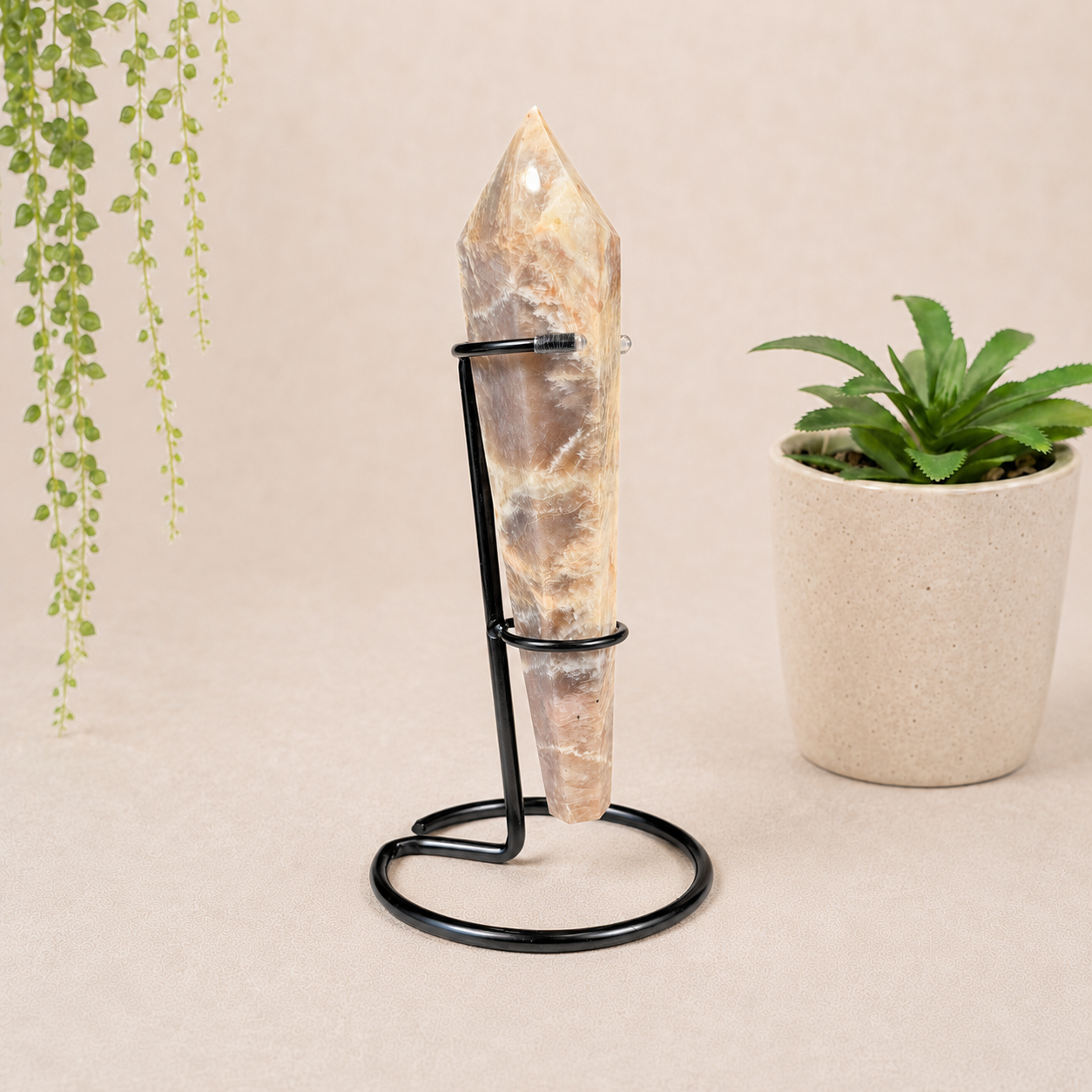 Large Black Metal Wand Stand