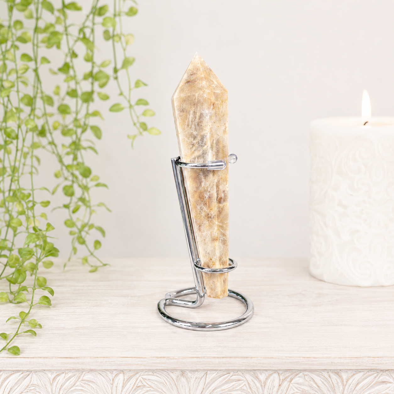 Small Silver Metal Wand Stand