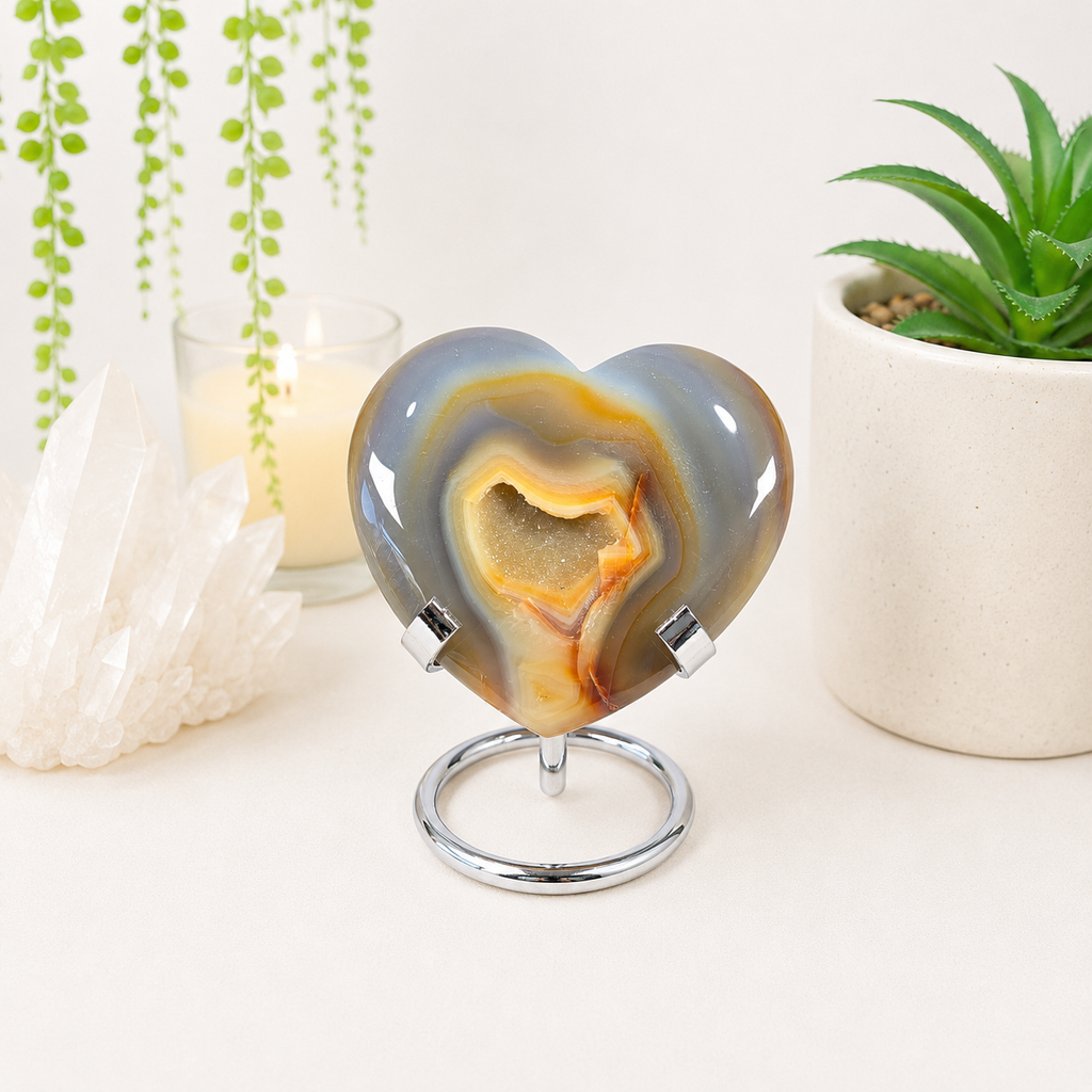 Small Silver Metal Heart Stand (for 8cm-10cm diam. hearts)