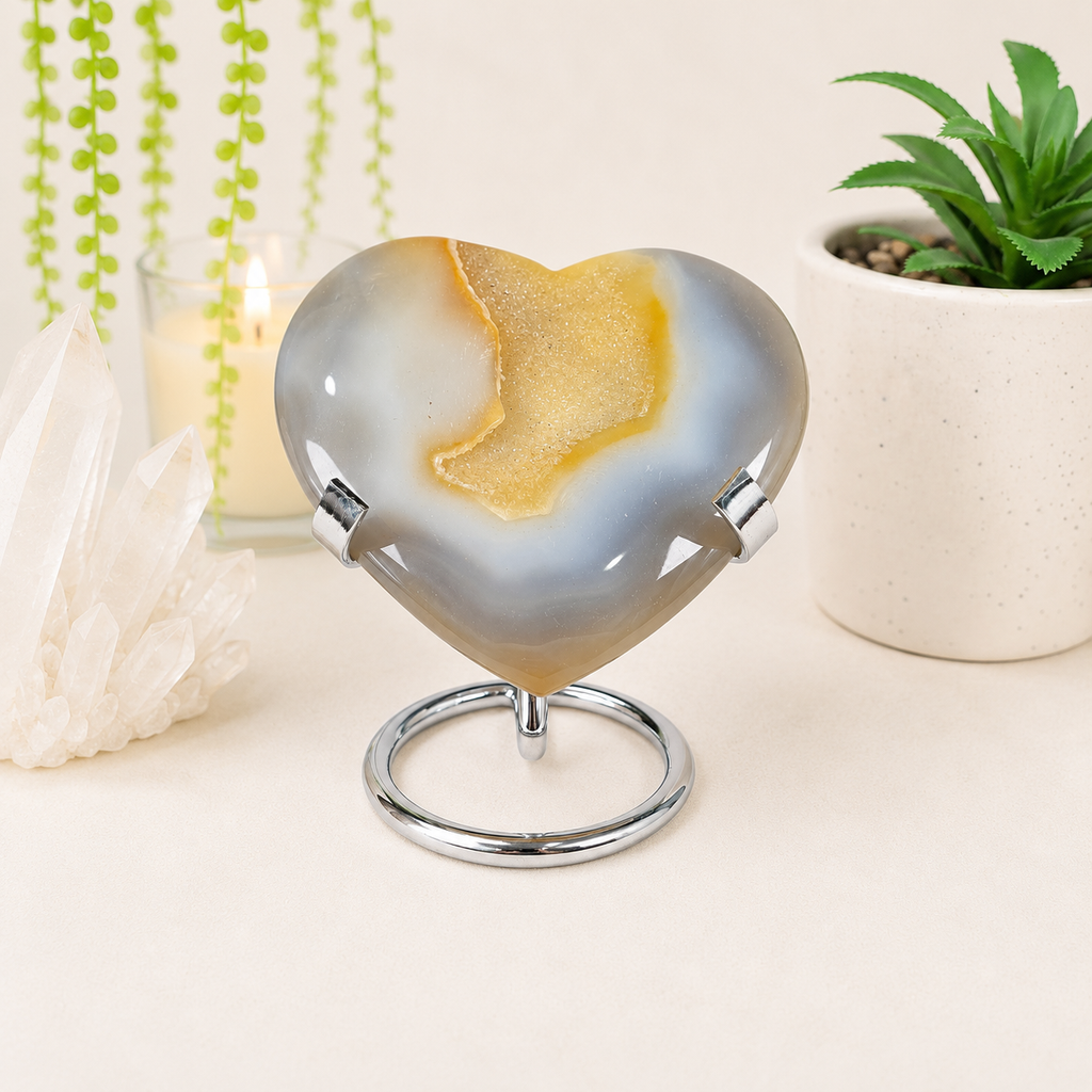 Medium Silver Metal Heart Stand (for 10cm-12cm diam. hearts)