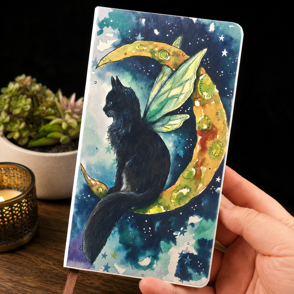 Cat on Moon Notebook
