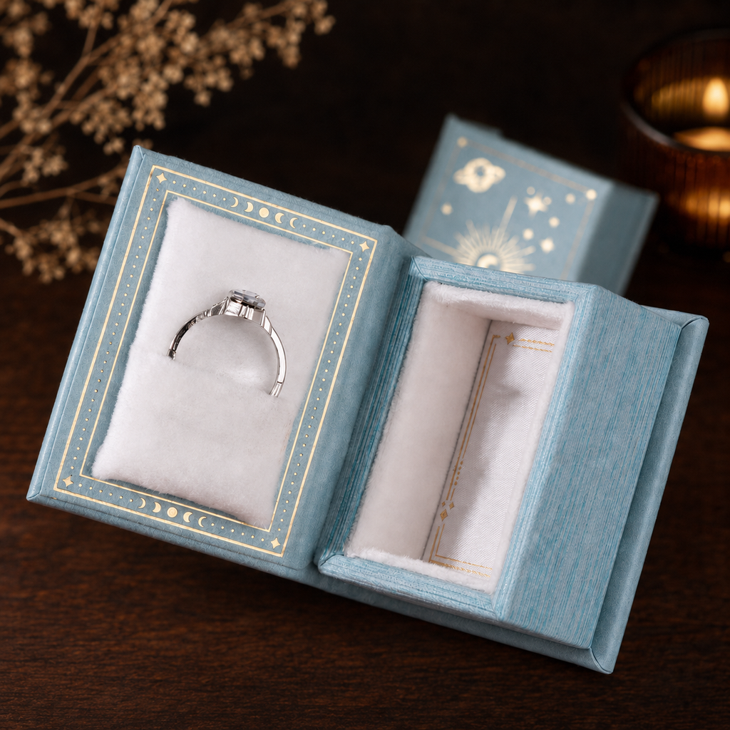Light Blue Ring Box