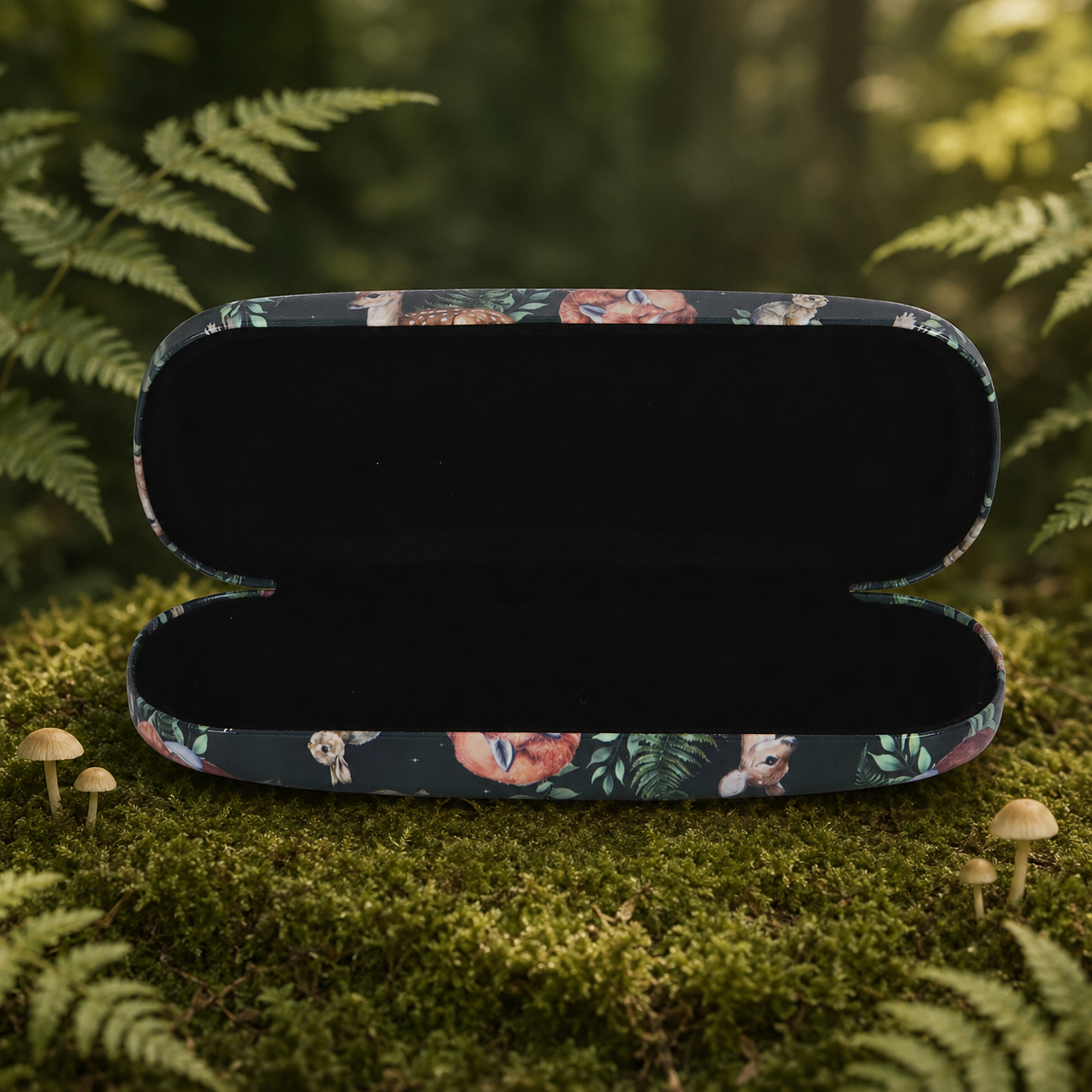 Fawn & Friends Forest Print Glasses Case