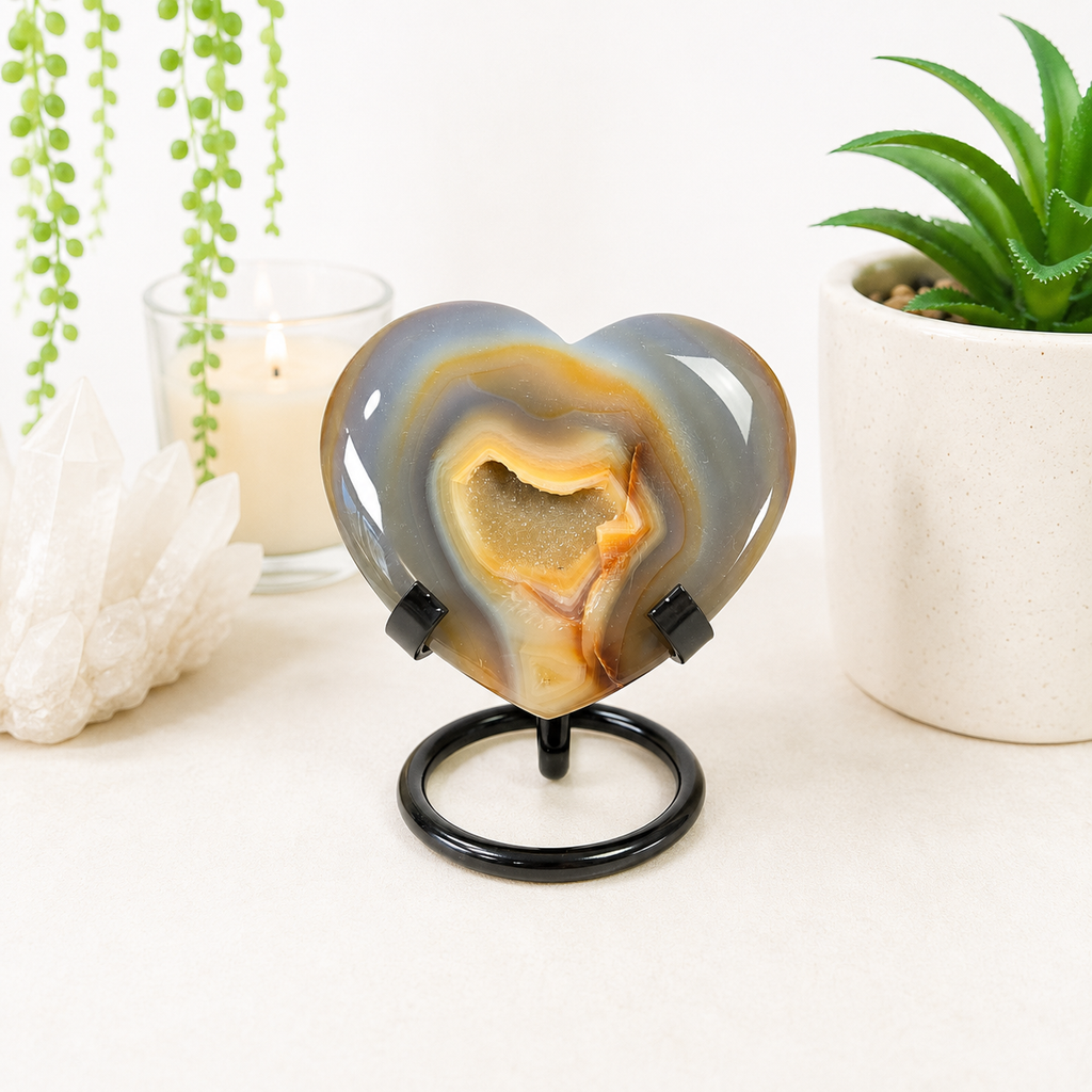 Small Black Metal Heart Stand (for 8cm-10cm diam. hearts)