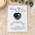 Ocean Jasper Heart Shape Worry Stone (Thumb Stone)