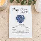 Sodalite Heart Shape Worry Stone (Thumb Stone)