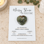 Bloodstone Heart Shape Worry Stone (Thumb Stone)