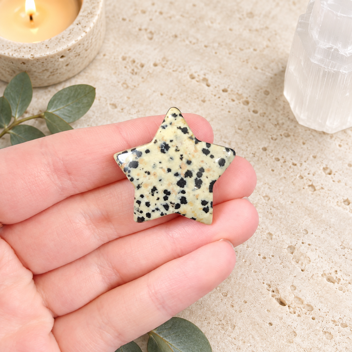 Dalmatian Jasper 3cm Gemstone Star